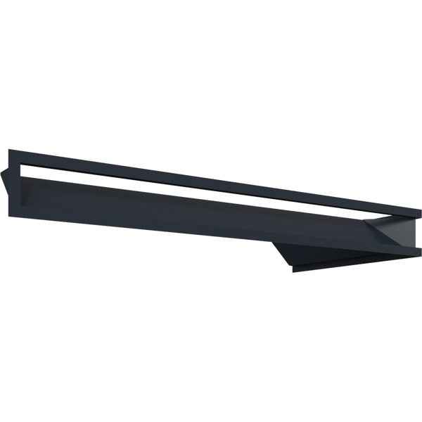 Каминная решетка Kratki LUFT SF угловой левый графитовый 80x40x9