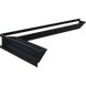Каминная решетка Kratki LUFT SF угловой левый графитовый 80x40x9