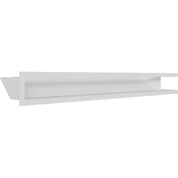 Каминная решетка Kratki LUFT угловой левый белый 80x40x9