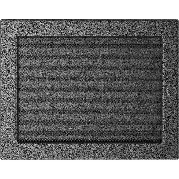 Каминная решетка Kratki черно-серебряная с жалюзи 22x30