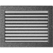 Каминная решетка Kratki черно-серебряная с жалюзи 22x30