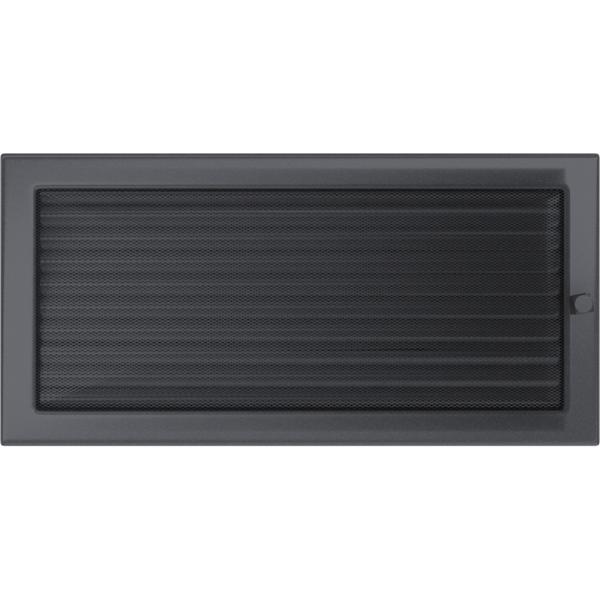 Камінна решітка Kratki графітова з жалюзями 22x45