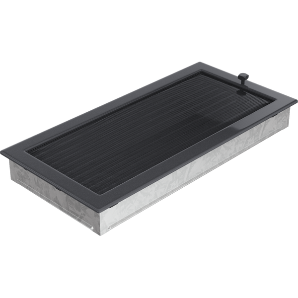 Камінна решітка Kratki графітова з жалюзями 22x45