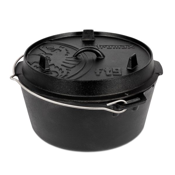 Казан-жарівня чавунна Petromax Dutch Oven ft9 плоске дно 7,5 л