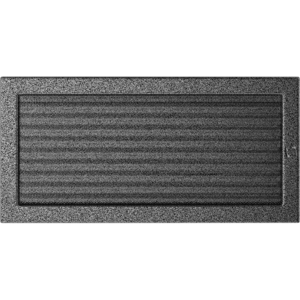 Камінна решітка Kratki чорно-срібна з жалюзями 22x45