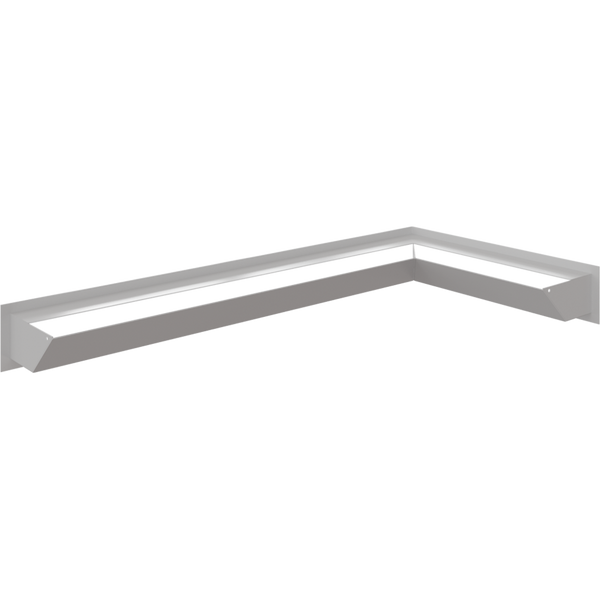 Камінна решітка Kratki LUFT кутовий правий білий 40x80x9