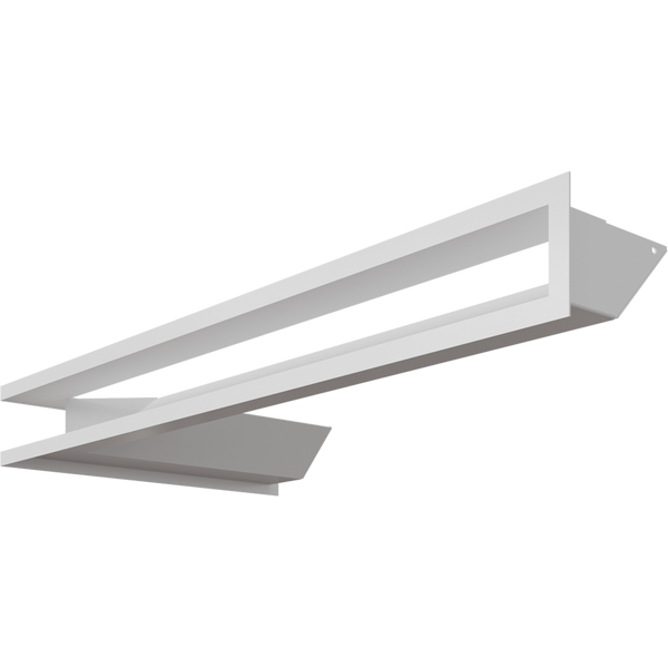 Камінна решітка Kratki LUFT кутовий правий білий 40x80x9