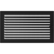 Камінна решітка Kratki чорна з жалюзями 22x37