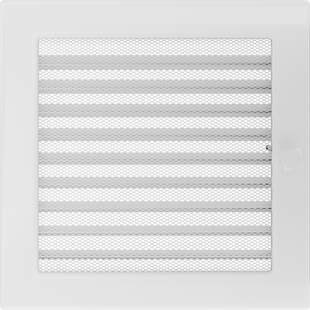 Каминная решетка Kratki белая с жалюзи 22x22