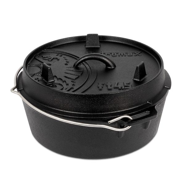 Казан-жарівня чавунна Petromax Dutch Oven ft4.5 плоске дно 3,5 л