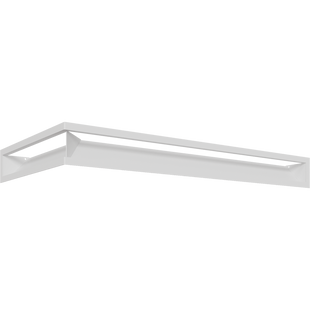 Каминная решетка Kratki LUFT SF угловой правый белый 40x80x9