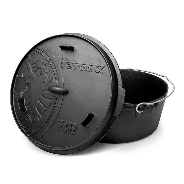 Казан-жарівня чавунна Petromax Dutch Oven ft12 плоске дно 10,8 л