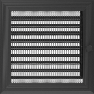 Каминная решетка Kratki Oskar графитовая с жалюзи 22x22