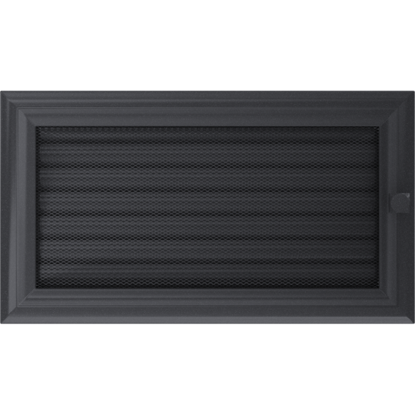 Каминная решетка Kratki Oskar графитовая с жалюзи 17x30